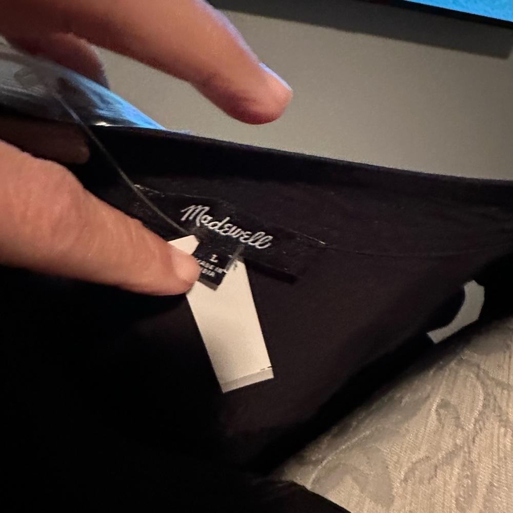 Madewell Black Ruffle Sleeve Midi Dress - Picture 3 of 6